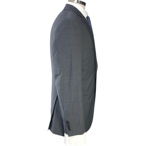 Ralph Lauren Mens Size 38R Suit 2 Piece Drop 6 Micro Check Gray Stretch 2 Button - Picture 12 of 16